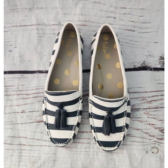 Boden Striped Nautical Tassel Loafer Size 36 NWOB - Picture 2 of 7